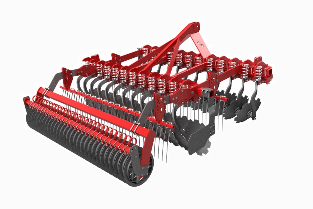 brona talerzowa z zabezpieczeniem sprężystym